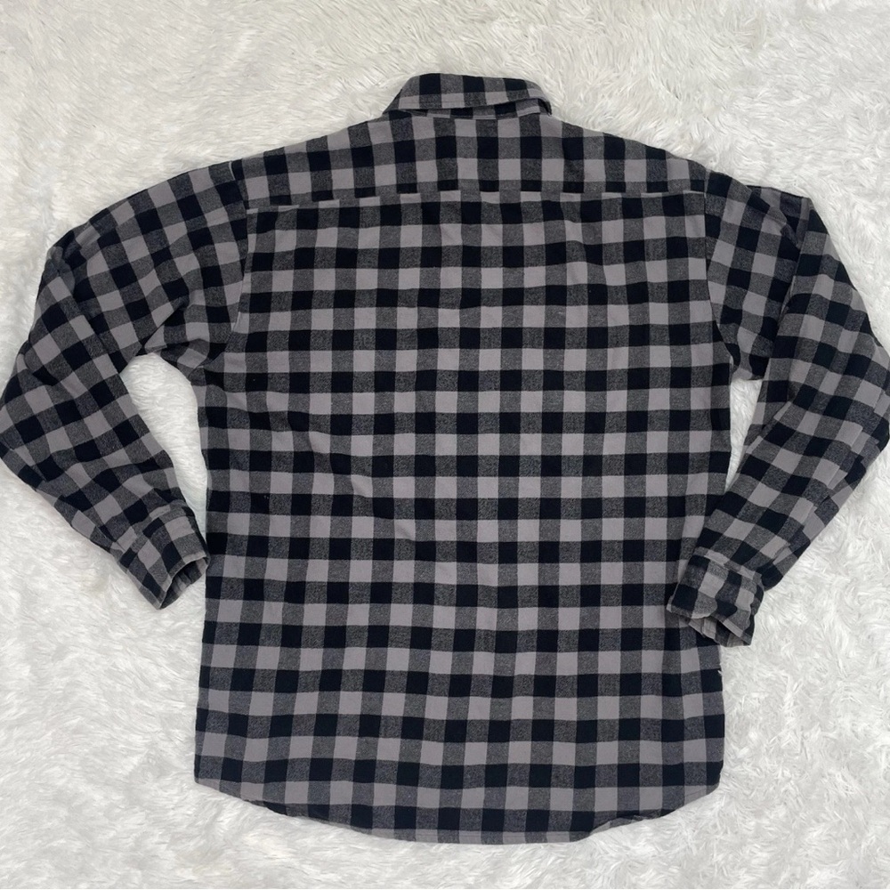 The Vermont Flannel Co. Men’s Size XL Black Gray Buffalo Plaid Button Down Shirt - Picture 2 of 9
